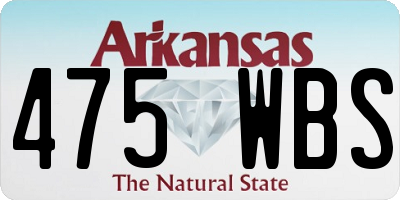 AR license plate 475WBS
