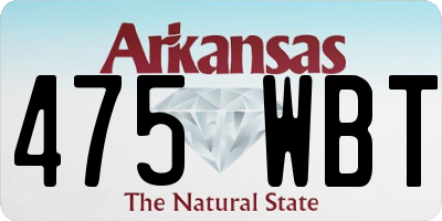 AR license plate 475WBT