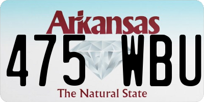 AR license plate 475WBU