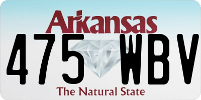 AR license plate 475WBV