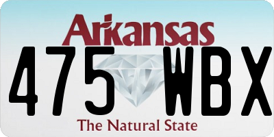 AR license plate 475WBX