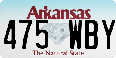 AR license plate 475WBY
