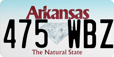 AR license plate 475WBZ