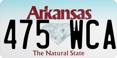 AR license plate 475WCA