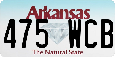 AR license plate 475WCB
