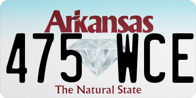 AR license plate 475WCE