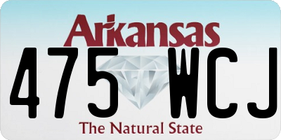 AR license plate 475WCJ