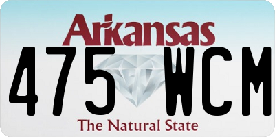 AR license plate 475WCM