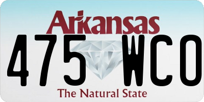 AR license plate 475WCO