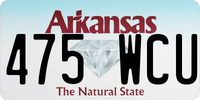 AR license plate 475WCU