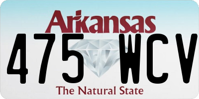 AR license plate 475WCV