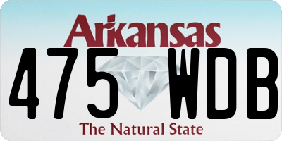 AR license plate 475WDB