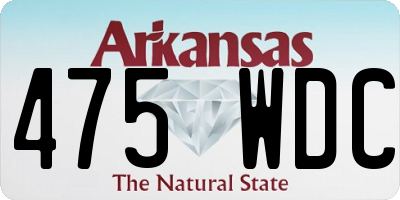 AR license plate 475WDC