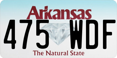AR license plate 475WDF