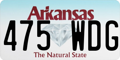 AR license plate 475WDG
