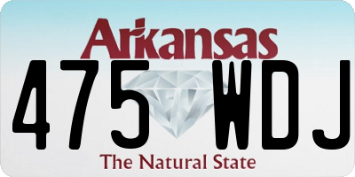 AR license plate 475WDJ