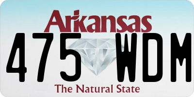 AR license plate 475WDM