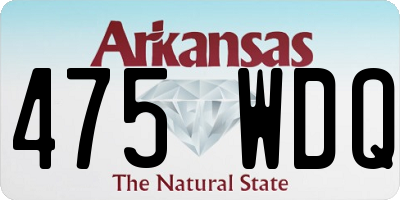 AR license plate 475WDQ