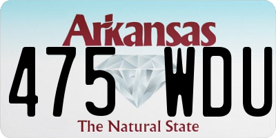 AR license plate 475WDU