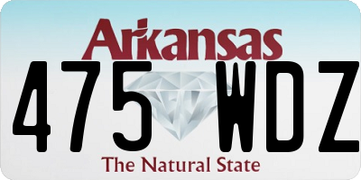 AR license plate 475WDZ