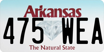 AR license plate 475WEA
