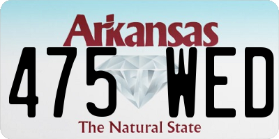 AR license plate 475WED