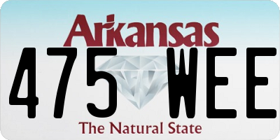 AR license plate 475WEE