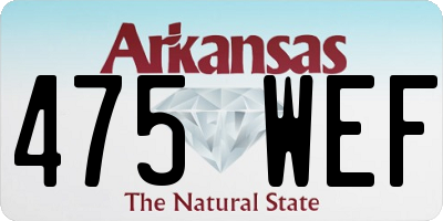 AR license plate 475WEF