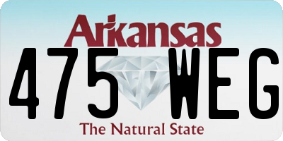 AR license plate 475WEG