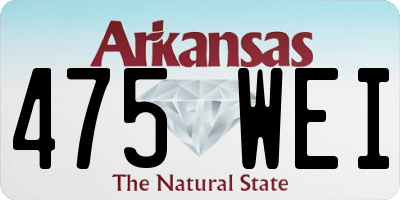 AR license plate 475WEI