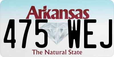 AR license plate 475WEJ
