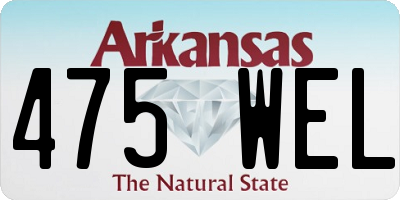 AR license plate 475WEL