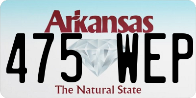 AR license plate 475WEP