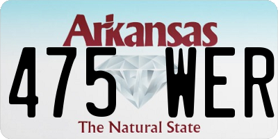 AR license plate 475WER