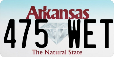 AR license plate 475WET