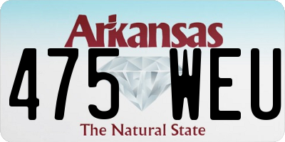 AR license plate 475WEU
