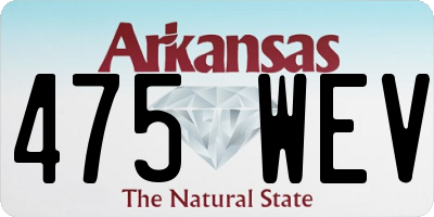 AR license plate 475WEV
