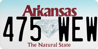 AR license plate 475WEW