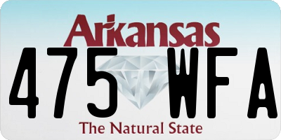 AR license plate 475WFA