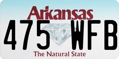 AR license plate 475WFB