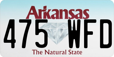 AR license plate 475WFD