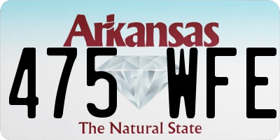 AR license plate 475WFE