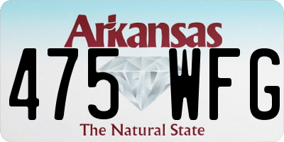 AR license plate 475WFG