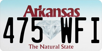 AR license plate 475WFI