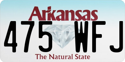 AR license plate 475WFJ