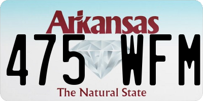 AR license plate 475WFM