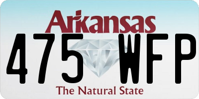 AR license plate 475WFP