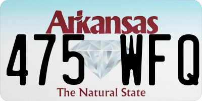 AR license plate 475WFQ