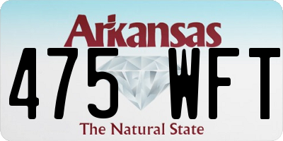 AR license plate 475WFT