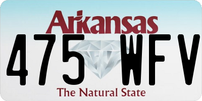 AR license plate 475WFV